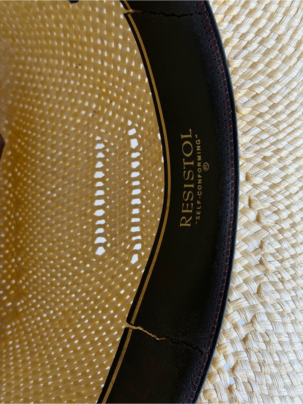 Resistol Stagecoach Western Style Straw Hat Vintage Self Conforming Size 7 3/8 - Picture 7 of 7